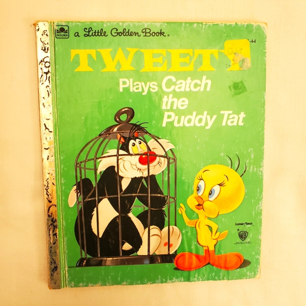 1975 Tweet Little Golden Book. Play catch the putty tat. Warner Brothers.